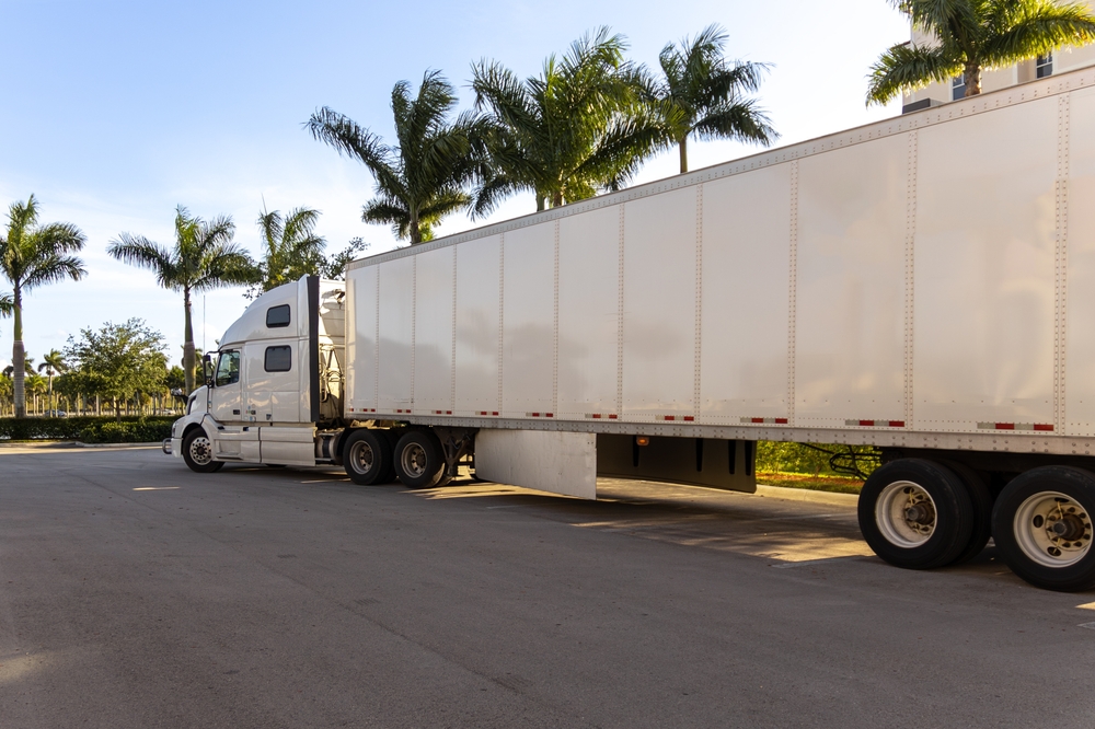 Semi Truck parked on Florida street